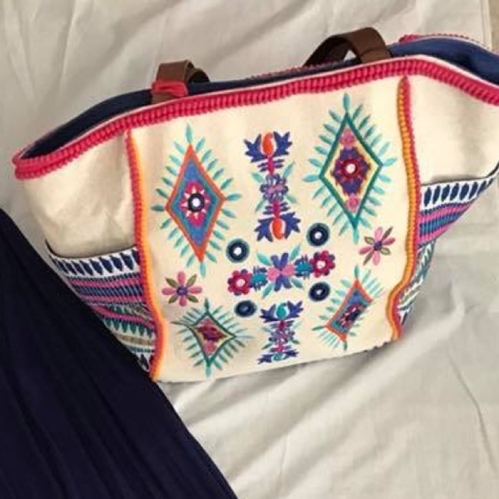 Beautiful embroidery tote